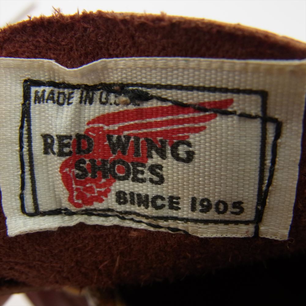 RED WING レッドウィング 204 90s 刺繍羽 Super Sole スーパーソール モックトウ ブーツ ブラウンレッド系 US7D【中古】