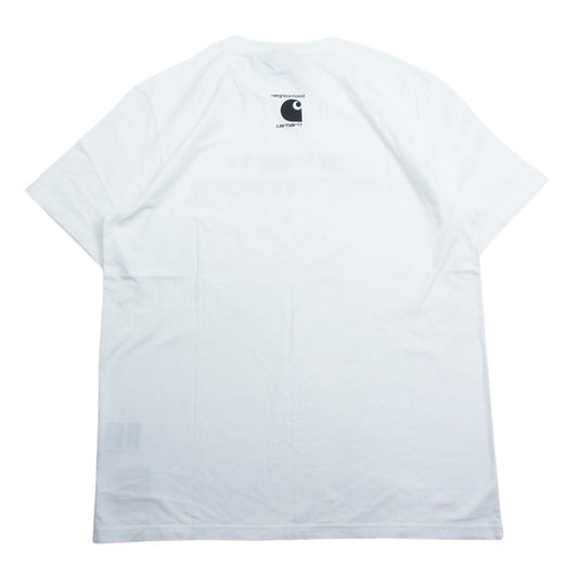 NEIGHBORHOOD ネイバーフッド 142WPCTN-STM01S × Carhartt カーハート WIP NHCH S/S LOGO T-SHIRT ロゴ プリント Tシャツ ホワイト系 L【極上美品】【中古】