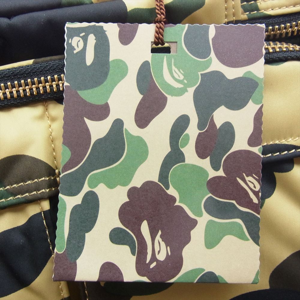 A BATHING APE アベイシングエイプ × PORTER ポーター 1ST CAMO CAMERA BAG サルカモ ファーストカモ カメラ ショルダー バッグ ベージュ系【極上美品】【中古】