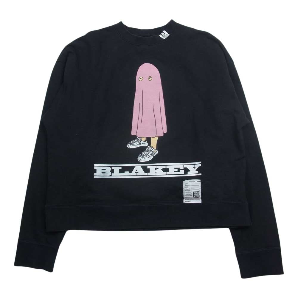メゾンミハラヤスヒロ Maison MIHARA YASUHIRO A09PO722 BLAKEY printed pullover プリント プルオーバー スウェット ブラック系 46【中古】 メゾンミハラヤスヒロ A09PO722 BLAKEY printed pullover プリント