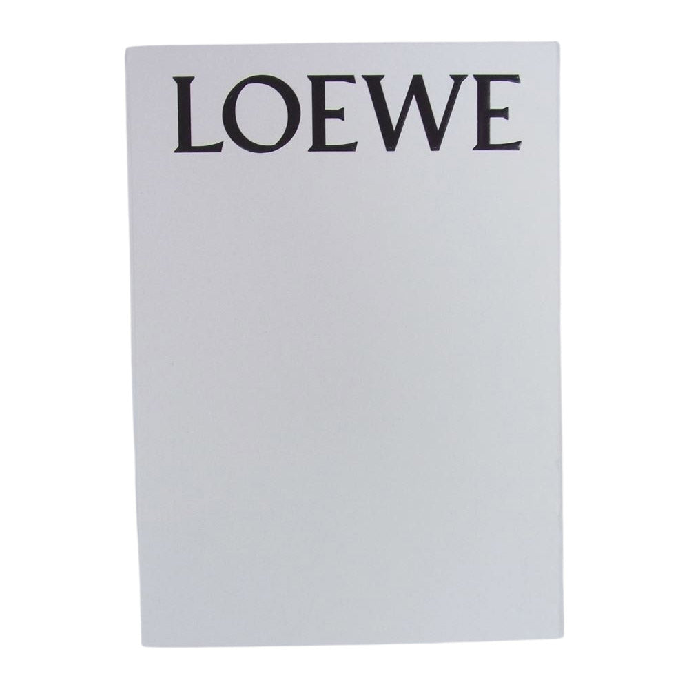 LOEWE ロエベ モヘヤ ウール アナグラム パッチ フリンジ マフラー オフホワイト系【中古】