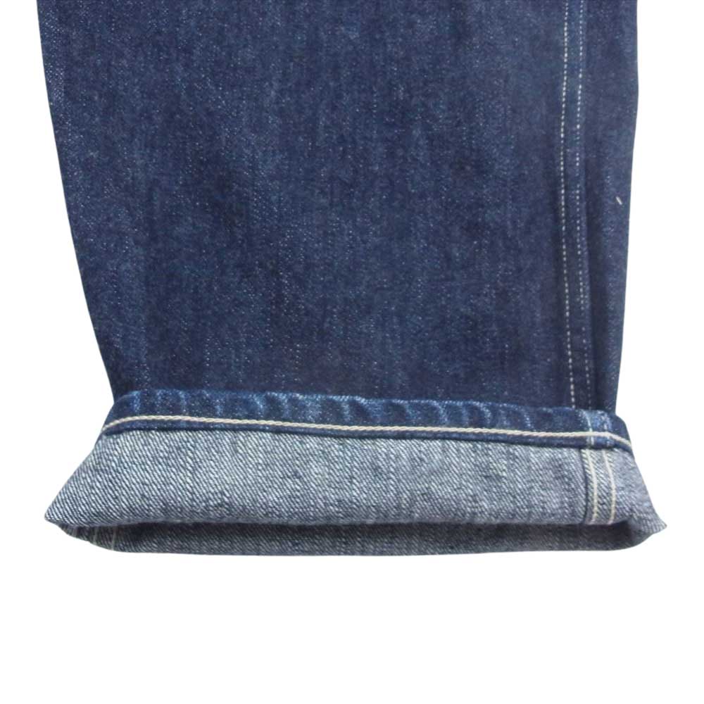 COMOLI コモリ 22AW w03-03001 ベルテッド ワイド ボタンフライ デニム パンツ インディゴブルー系 2【中古】