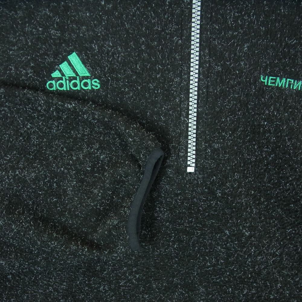 ゴーシャラブチンスキー 18AW DP5317 ADIDAS FLEECE TOP アディダス フリース トップ ハーフジップ ジャケット ダークグレー系 L【中古】