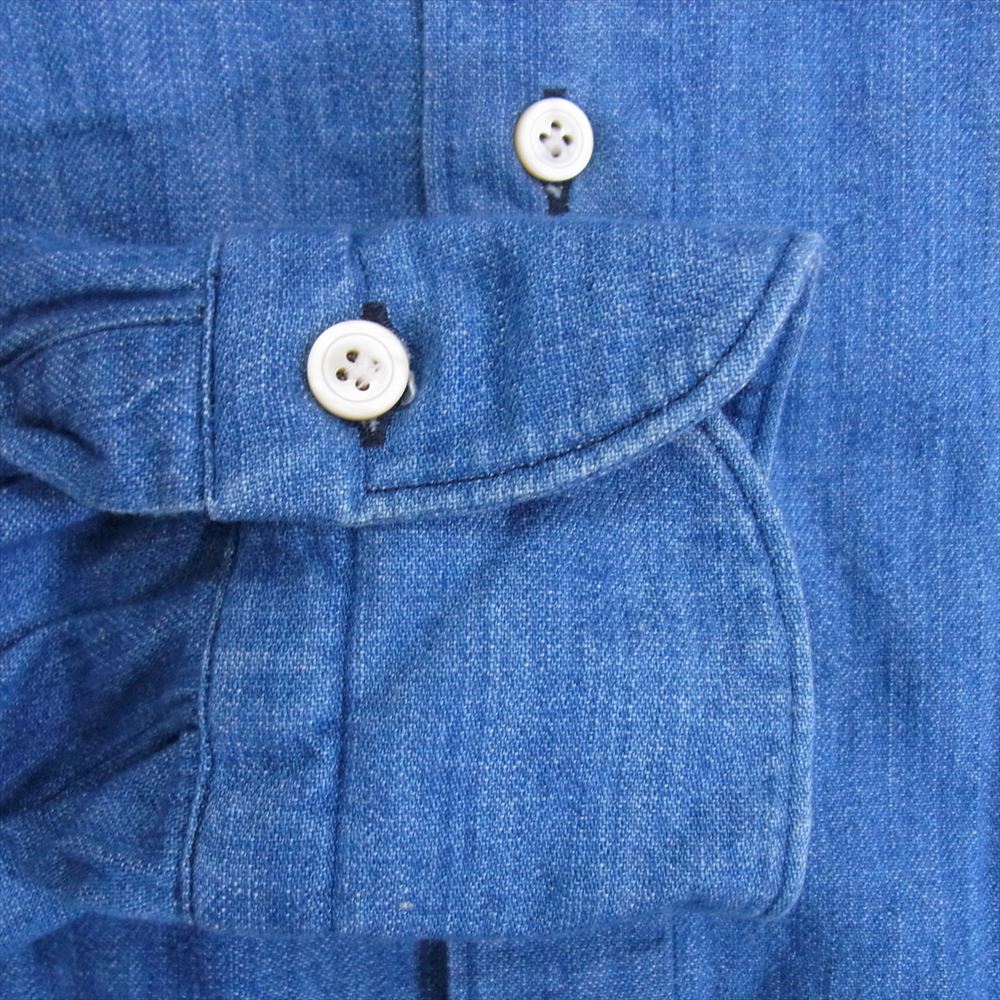 FINAMORE フィナモレ デニム 長袖 シャツ インディゴブルー系 M【中古】