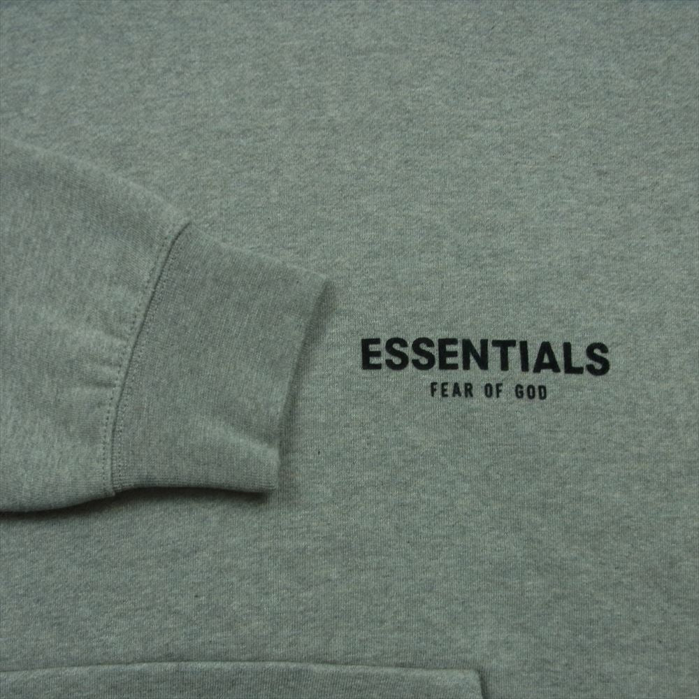FEAR OF GOD フィアオブゴッド ESSENTIALS エッセンシャルズ 8312-343-1866 バックロゴ プルオーバー パーカー グレー系 S【美品】【中古】