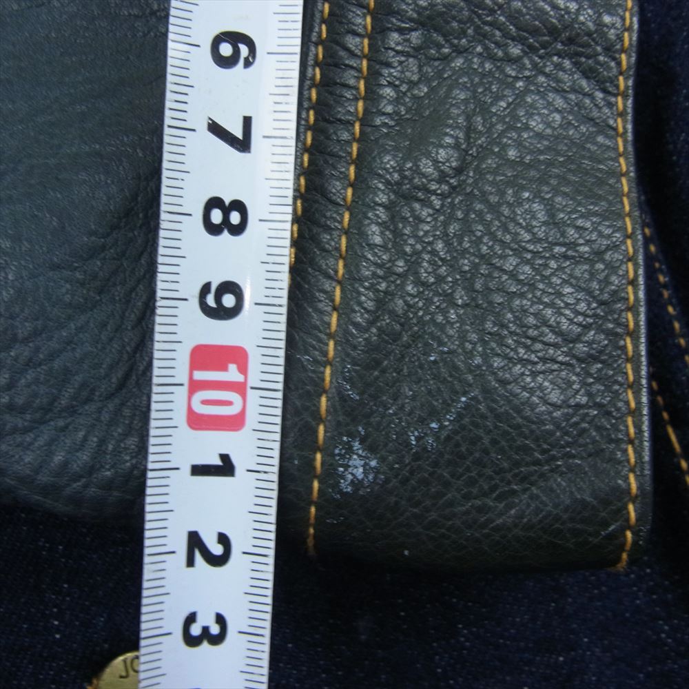 LOST CONTROL ロストコントロール レザー切替 デニム ジャケット インディゴブルー系 2【中古】