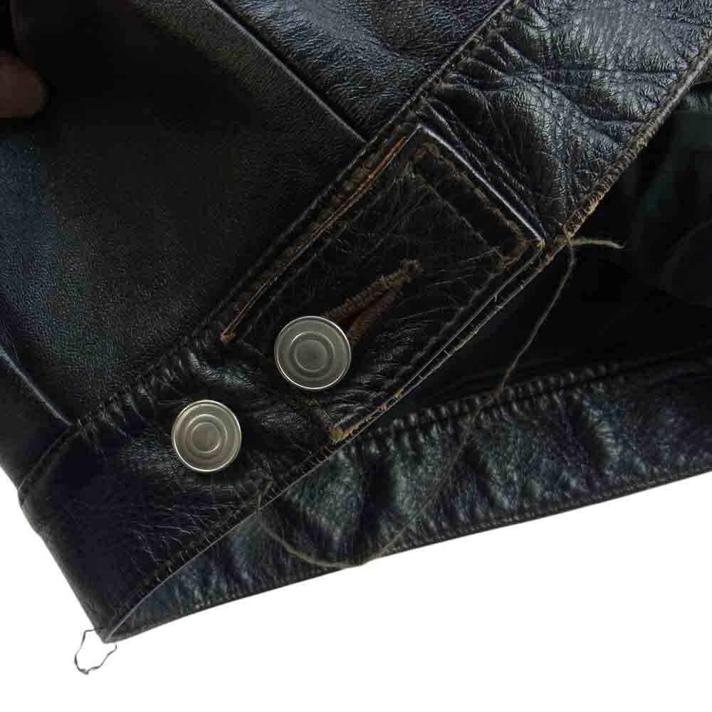 HIGH LARGE LEATHERS ハイラージレザー Stillwater スティルウォーター 2nd型 ホースハイド レザー ジャケット ブラック系 42【中古】