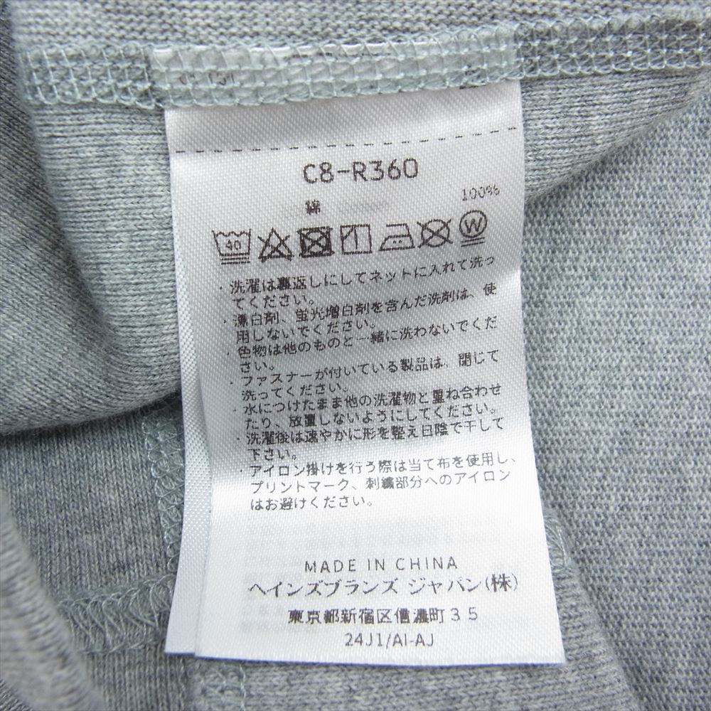 Ron Herman ロンハーマン C8-R360 × CHAMPION チャンピオン 別注 ヘルスニット リバースウィーブ RHC バック 刺繍 ポケット 半袖 Tシャツ グレー グレー系 XL【中古】