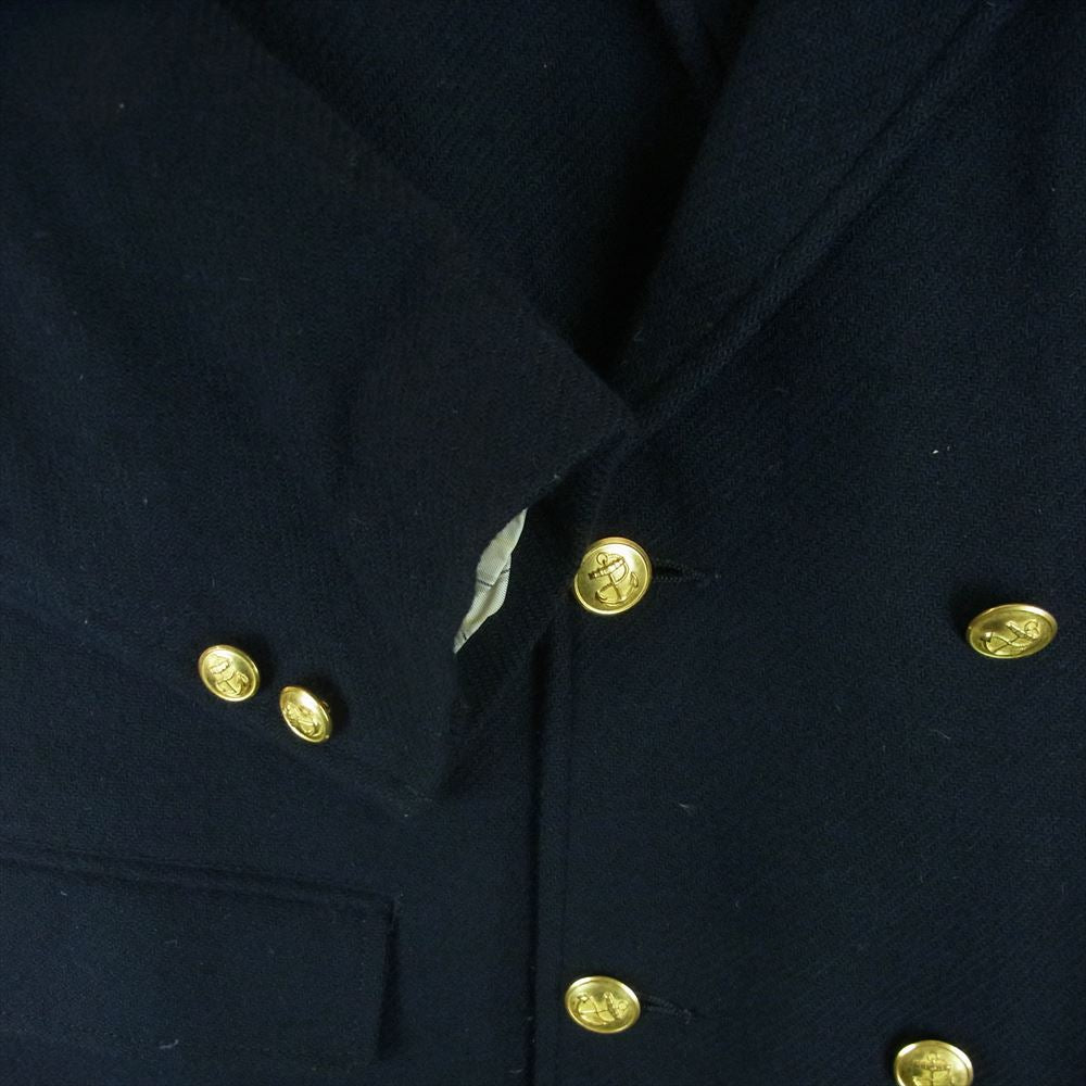 BEAMS ビームス プラス 金釦 ダブルブレスト ブレザー ジャケット 紺ブレ 中国製 ダークネイビー系 M【中古】