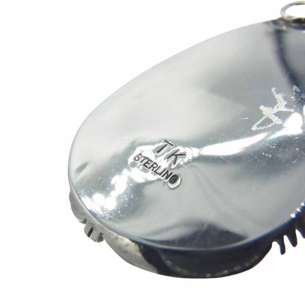 ナバホ 作者不明 TK刻印 ターコイズ ペンダントトップ インディアンジュエリー シルバー系【中古】