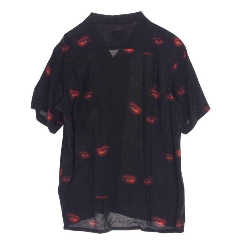 Supreme シュプリーム 19AW Eyes Rayon S/S Shirt アイズ レーヨン 半袖 シャツ ブラック系 M【中古】