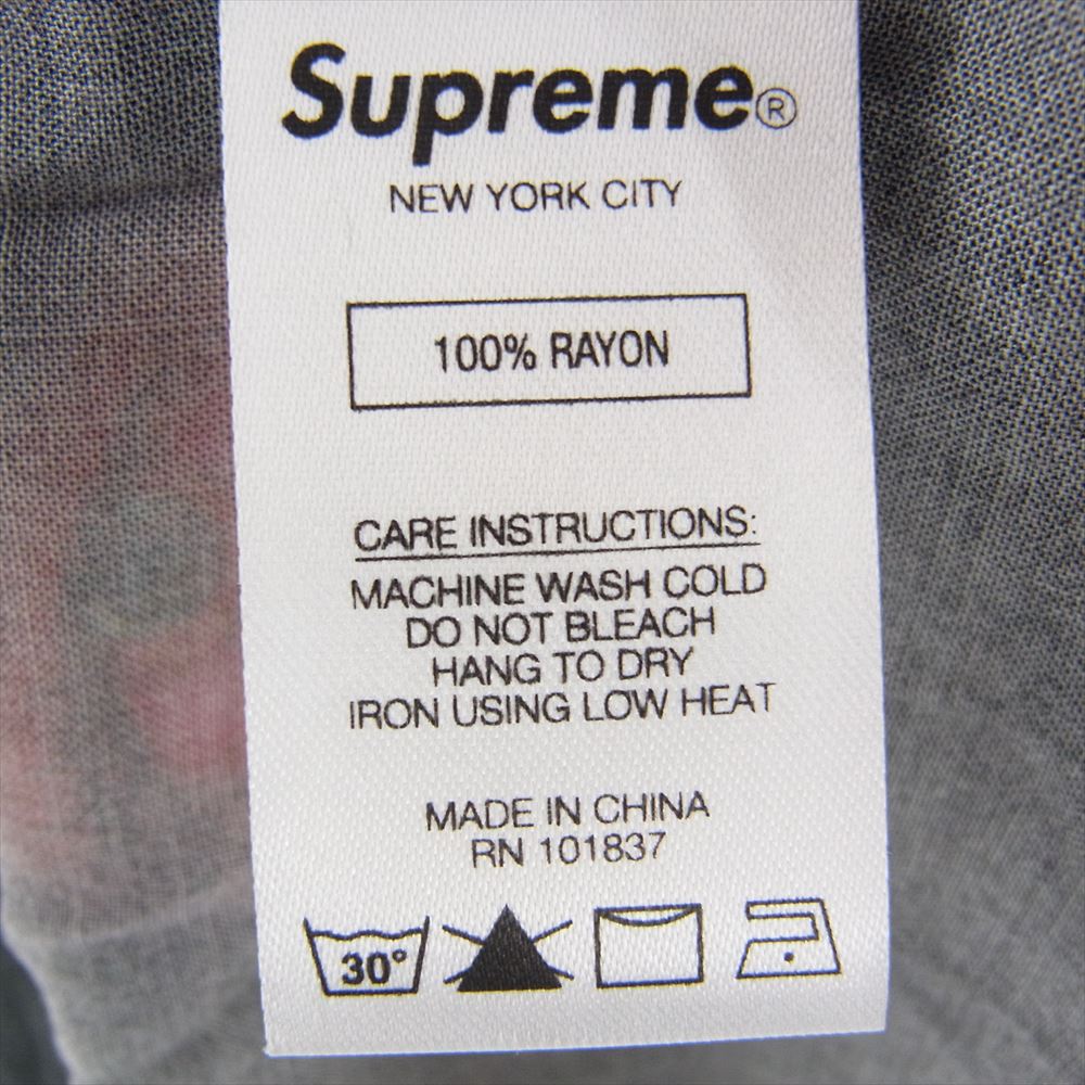 Supreme シュプリーム 19AW Eyes Rayon S/S Shirt アイズ レーヨン 半袖 シャツ ブラック系 M【中古】
