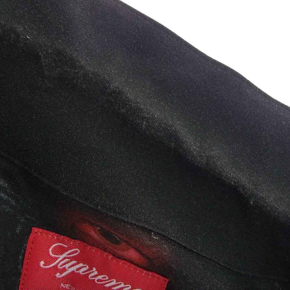 Supreme シュプリーム 19AW Eyes Rayon S/S Shirt アイズ レーヨン 半袖 シャツ ブラック系 M【中古】