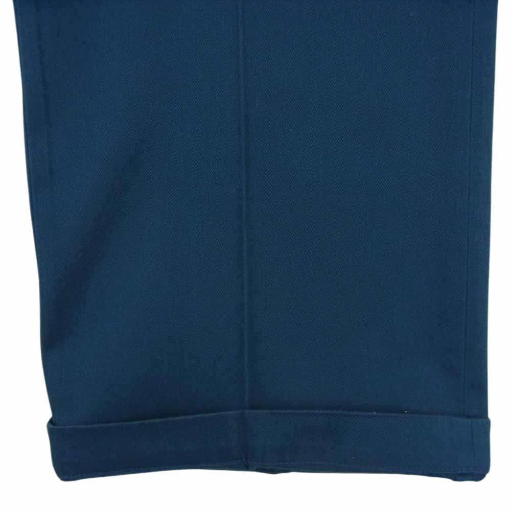 WACKO MARIA ワコマリア ポリエステル コットン フレア ブーツカット チノ パンツ 日本製 ネイビー系 M【中古】