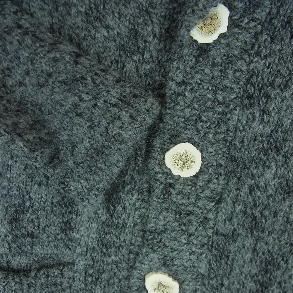 BACK BONE THE BASIS バックボーンザベイシス BB10FW-KN20 ショールカラー ローゲージ アルパカ ウール ニット カーディガン グレー系 S【中古】