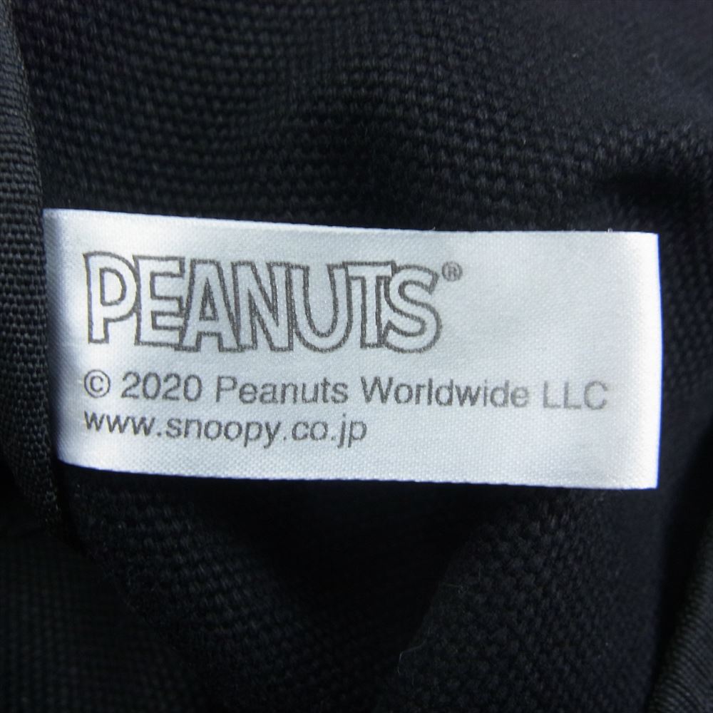 1piu1uguale3 ウノピュウノウグァーレトレ × PEANUTS ピーナッツSNOOPY スヌーピー プリント キャンバス トート バッグ ブラック系【中古】