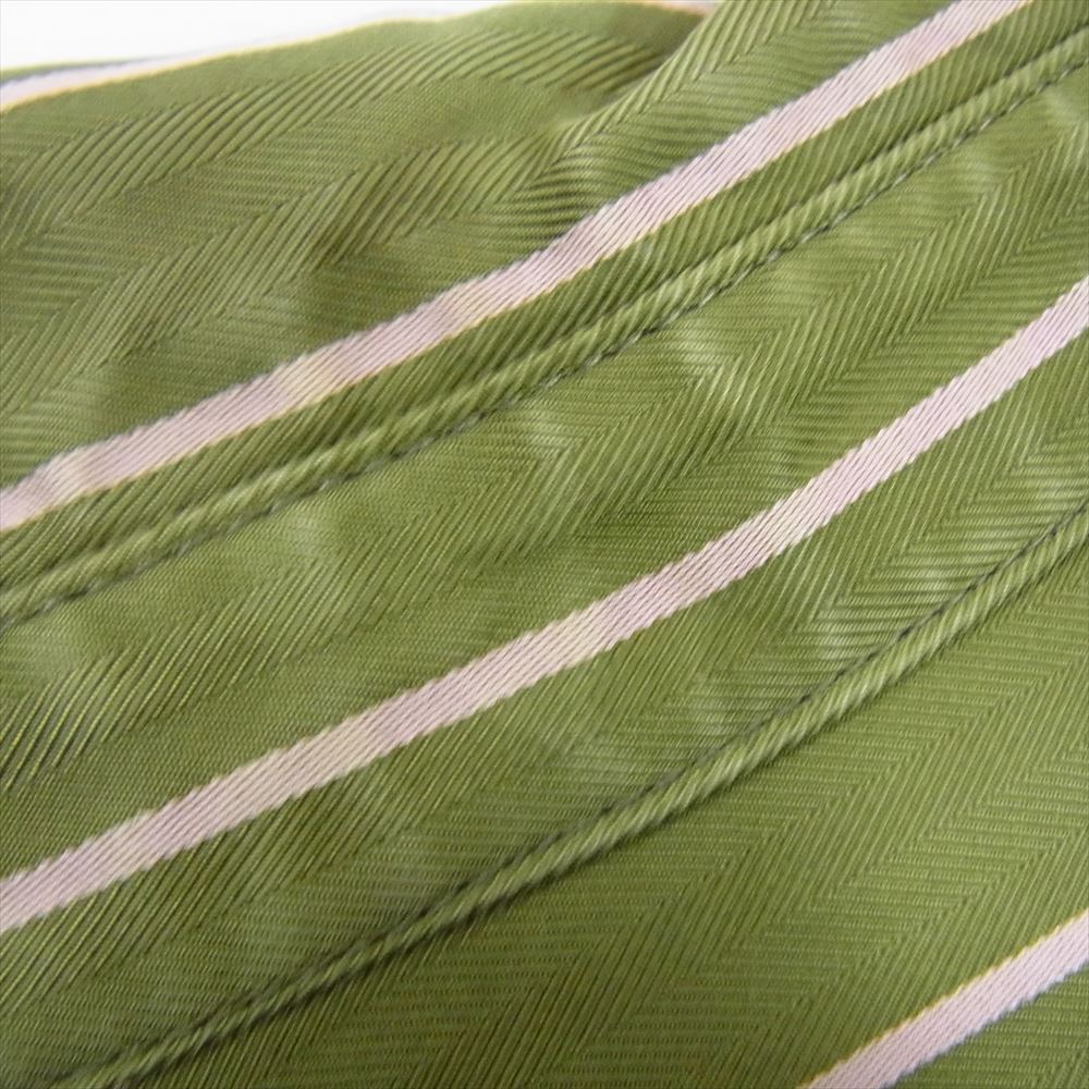 tricot COMME des GARCONS トリココムデギャルソン AD2000 TB-07004M アーカイブ ストライプ ラウンドカラー 長袖 シャツ グリーン系 M【中古】