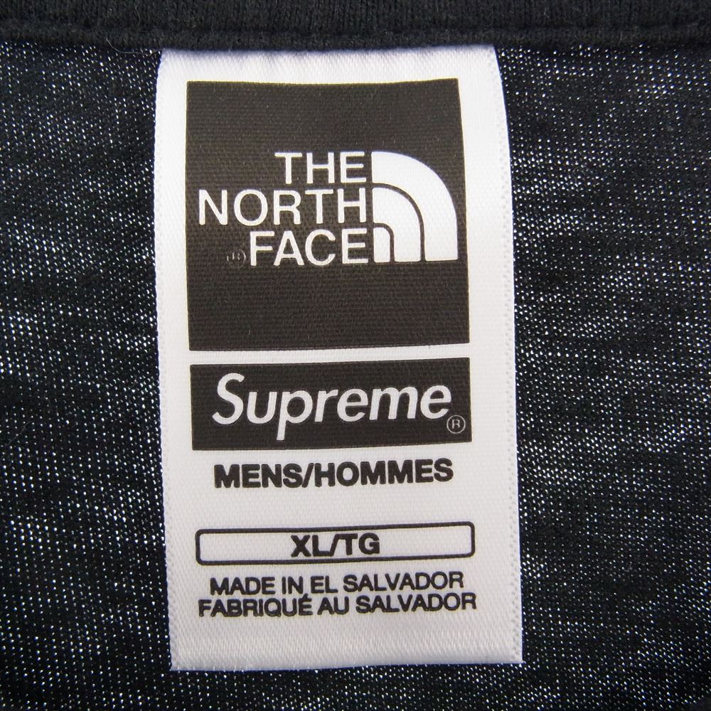 Supreme シュプリーム 23SS NT02309I THE NORTH FACE Printed Pocket Tee ザノースフェイス プリンテッド ポケット 半袖 Tシャツ ブラック系 XL【中古】