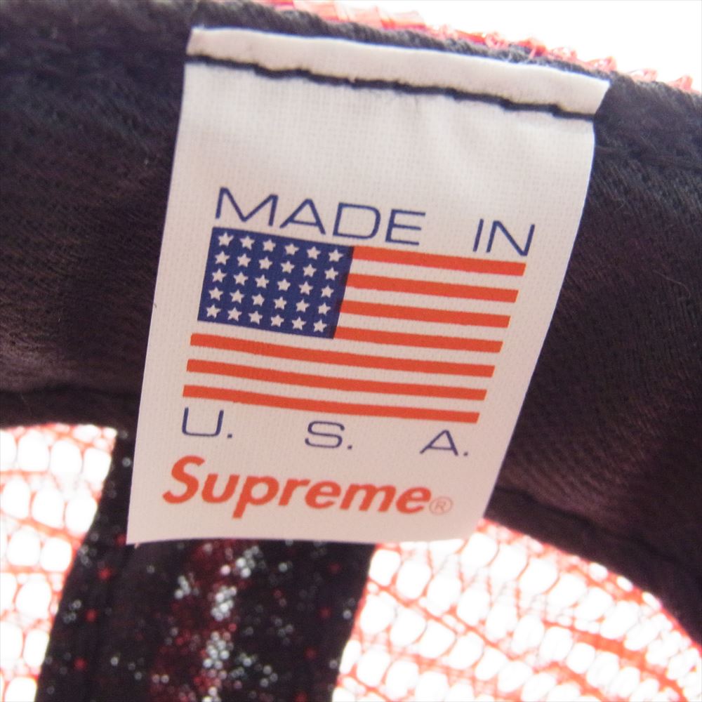 Supreme シュプリーム 15SS UNDER COVER Mesh Back 5-Panel snapback cap アンダーカバー メッシュバック5パネル スナップバック ベア プリント キャップ レッド系【美品】【中古】