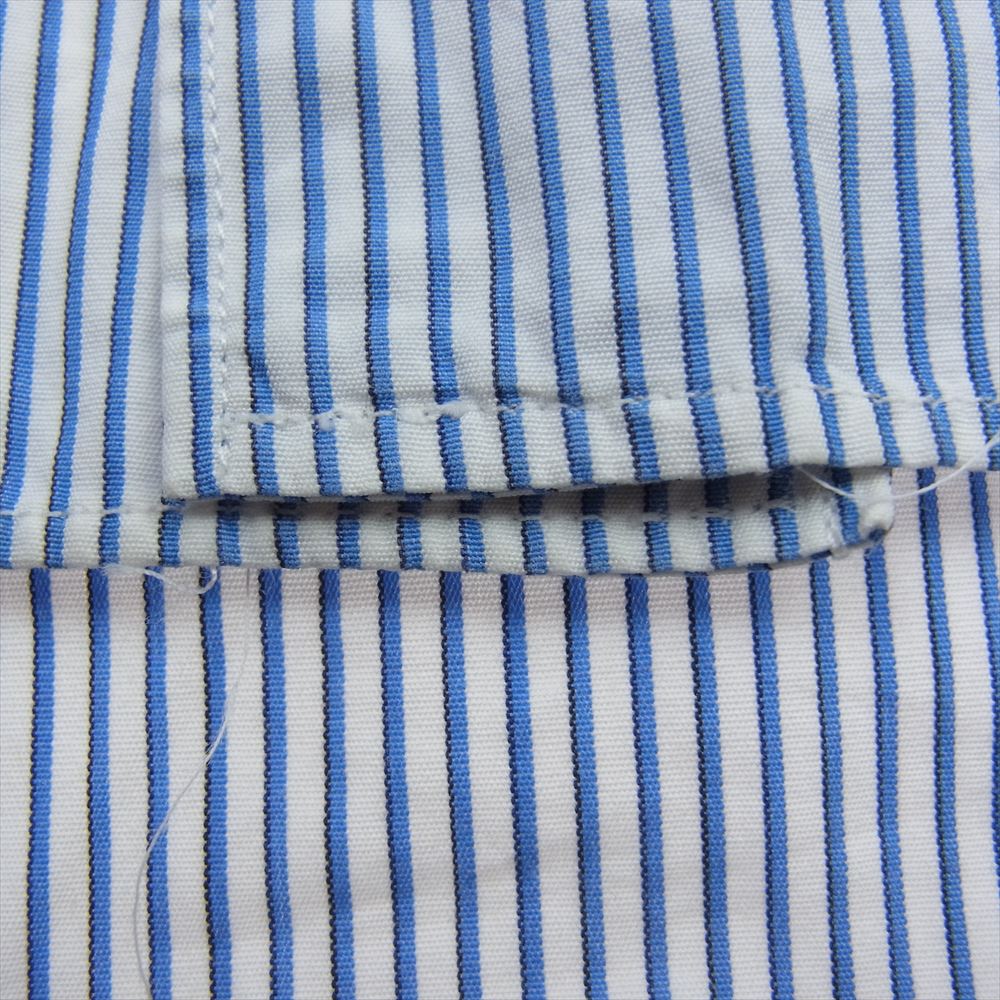 Supreme シュプリーム 12SS COMME des GARCONS SHIRT Gusset Shirt Red コムデギャルソン ストライプ 長袖 シャツ ブルー系 ホワイト系 L【中古】
