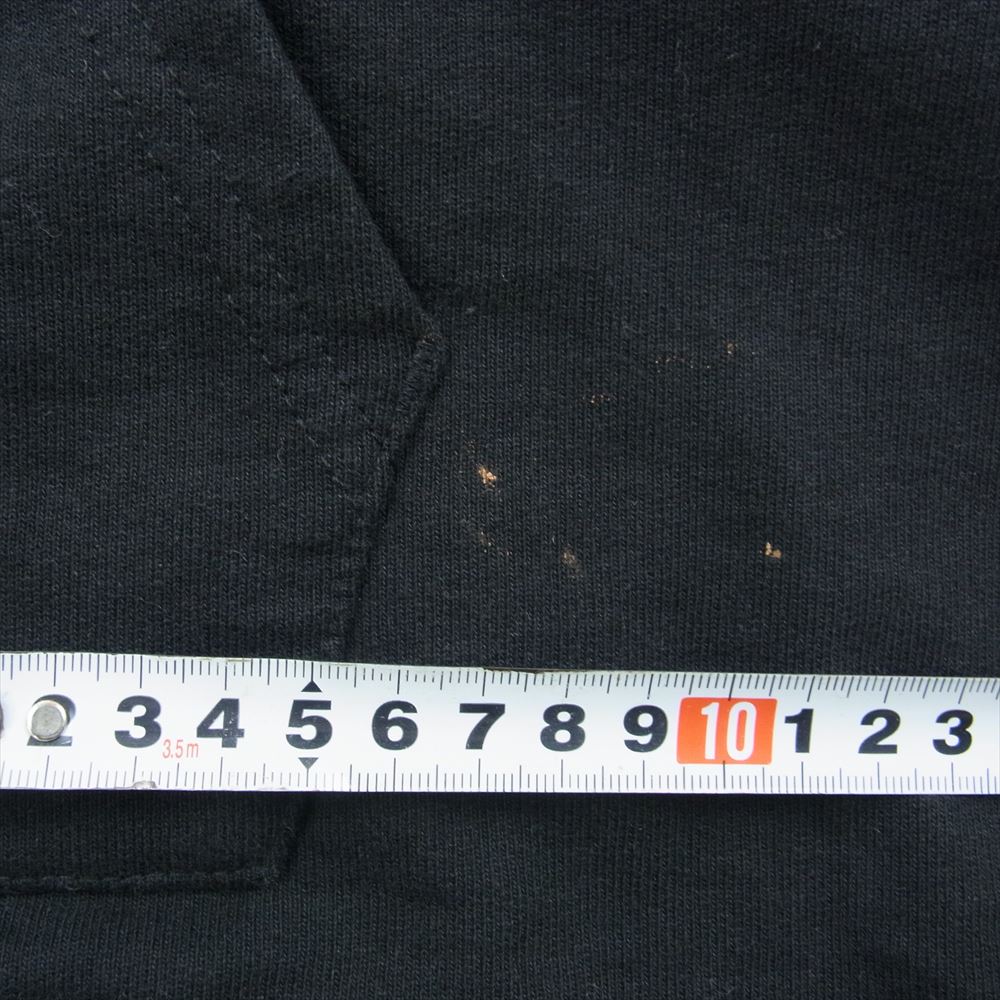 Supreme シュプリーム 15AW コムデギャルソンシャツ フロントロゴ チェック柄フード スウェット プルオーバー スウェット パーカー ブラック系 L【中古】