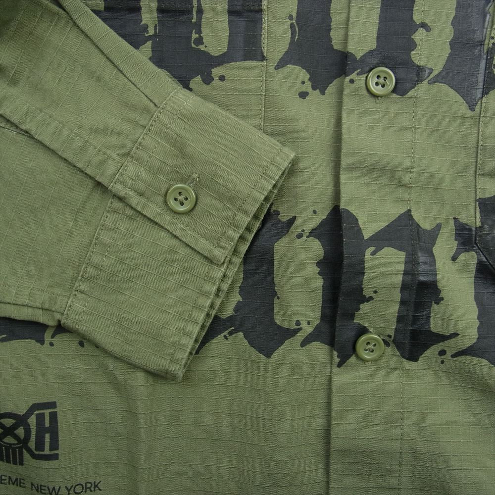 Supreme シュプリーム Bounty Hunter Ripstop Shirt バウンティ ハンター リップストップ シャツ カーキ系 L【極上美品】【中古】