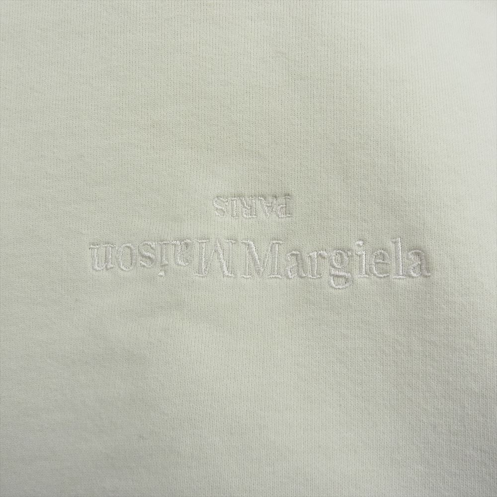 MAISON MARGIELA メゾンマルジェラ 22SS S50GU0191 逆さロゴ刺繍 オーバーサイズ プルオーバー スウェット パーカー オフホワイト系 M【中古】