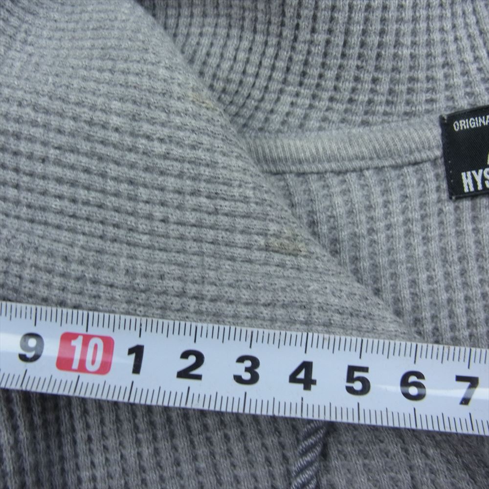 HYSTERIC GLAMOUR ヒステリックグラマー 0161CF04 デビル ガール 刺繍 ワッフル ジップアップ パーカー フーディー グレー系 F【中古】