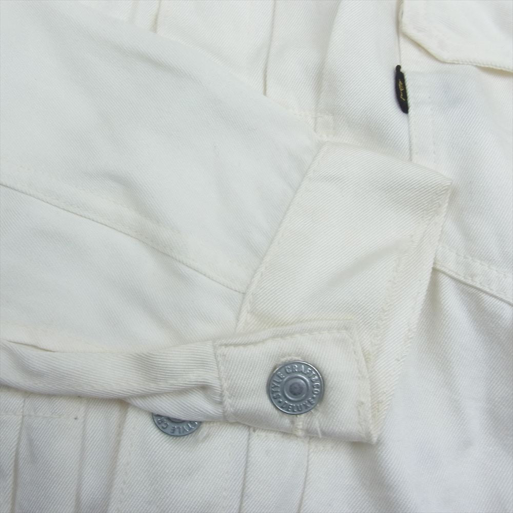 EVISU エヴィス Lot 1506 STYLE CRAFT YAMANE レーヨン 1st タイプ ジャケット ホワイト系 38【中古】