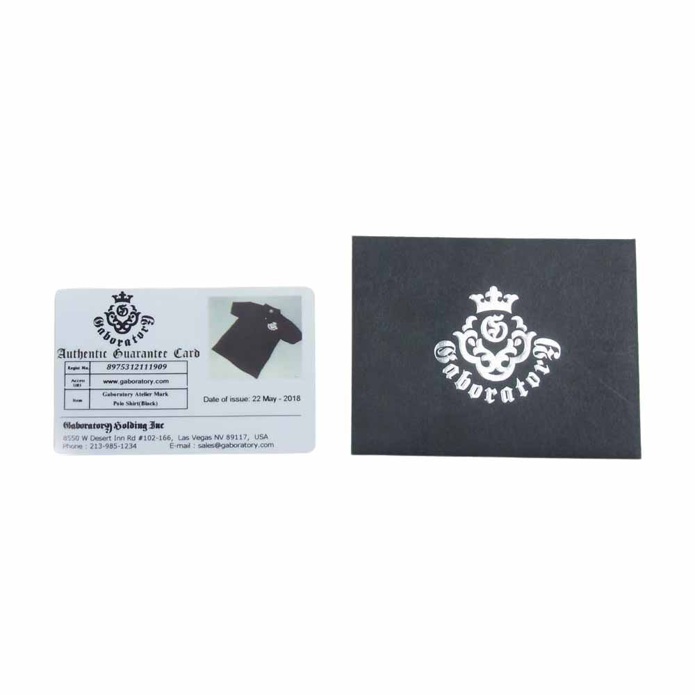 GABOR ガボール ギャランティカード付属 Atelier Mark Polo Shirt アトリエ マーク ポロシャツ ブラック系 S【中古】