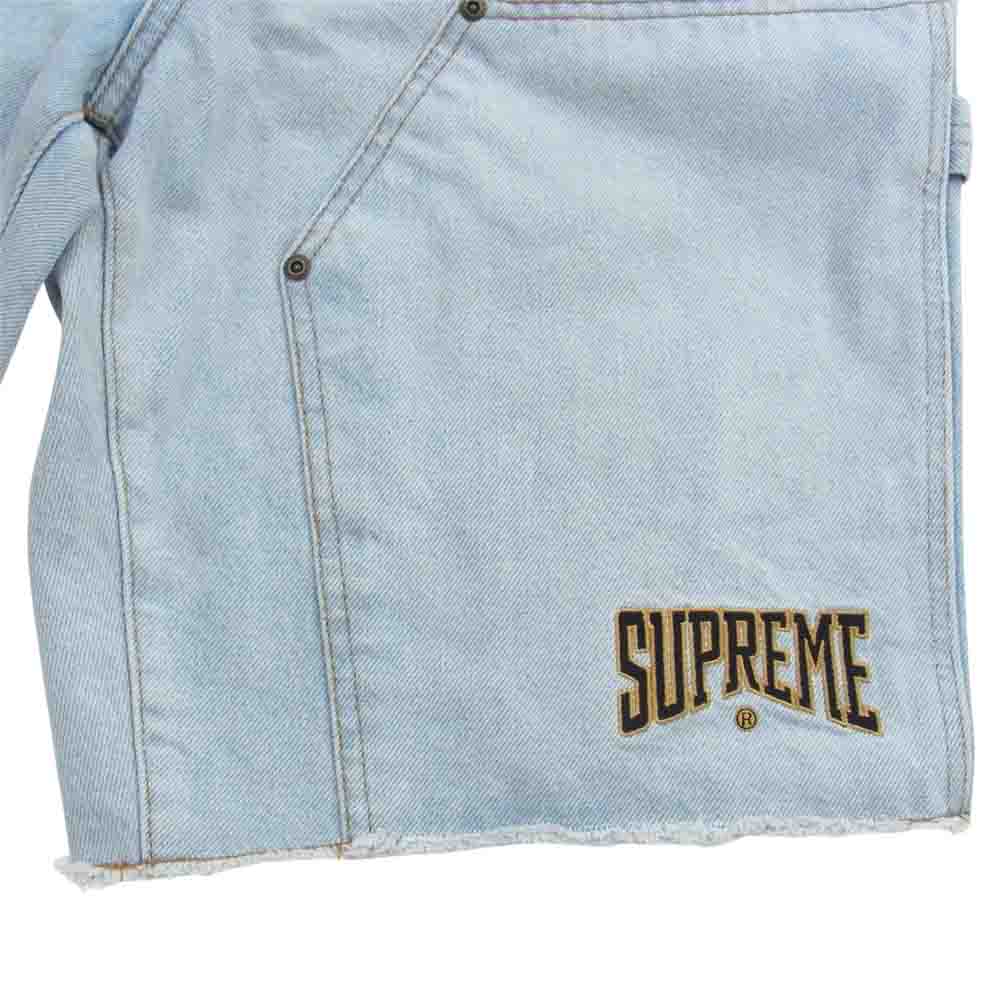Supreme シュプリーム 22SS Cutoff Double Knee Denim Painter Short ダブルニー デニム ショーツ インディゴブルー系 32【中古】