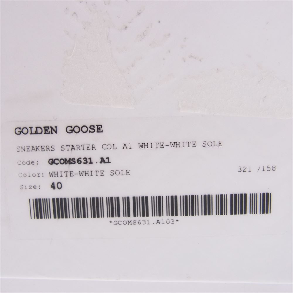 GOLDEN GOOSE ゴールデングース GCOMS631.A1 STARTER スターター ローカット スニーカー ホワイト系 40【中古】