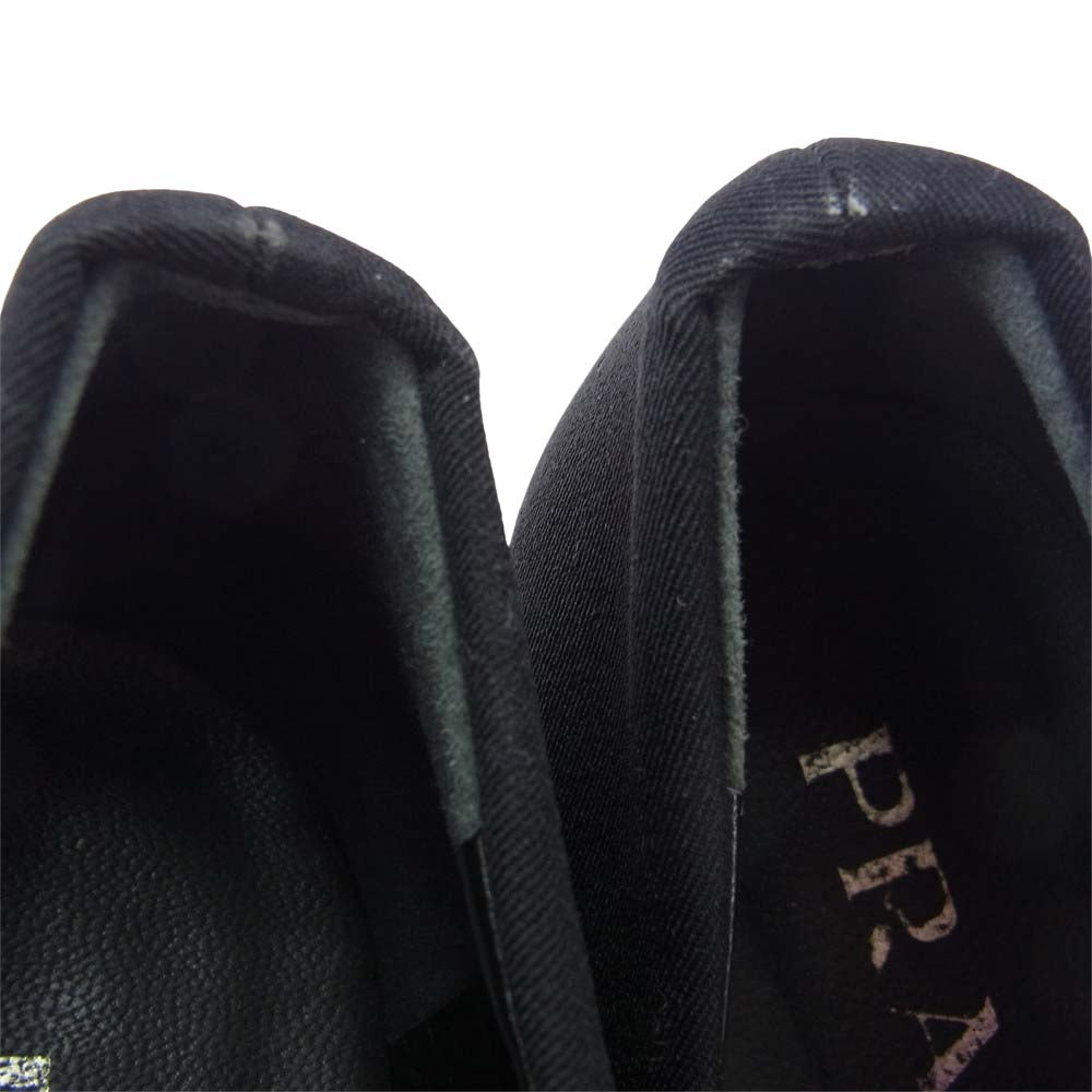 PRADA プラダ イタリア製 スクウェア ヒール パンプス ブラック系 37.5【中古】