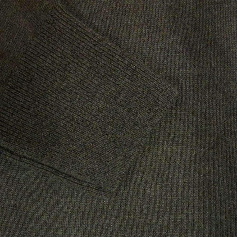 HYSTERIC GLAMOUR ヒステリックグラマー 02223ZI13365 × WIND AND SEA MOCK NECK SHIRT ウィンダンシー モックネック シャツ ニット セーター カーキ系 M【極上美品】【中古】