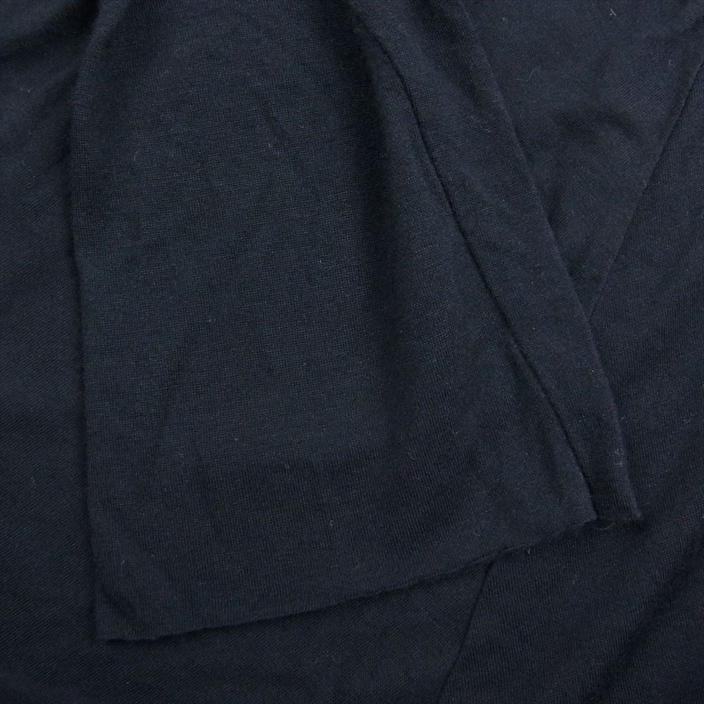 JULIUS ユリウス 14SS 460CUM8 MA_JULIUS エムエーユリウス モダールガーゼ アシンメトリー シャーリング カットソー 長袖 Tシャツ ブラック系 1【中古】