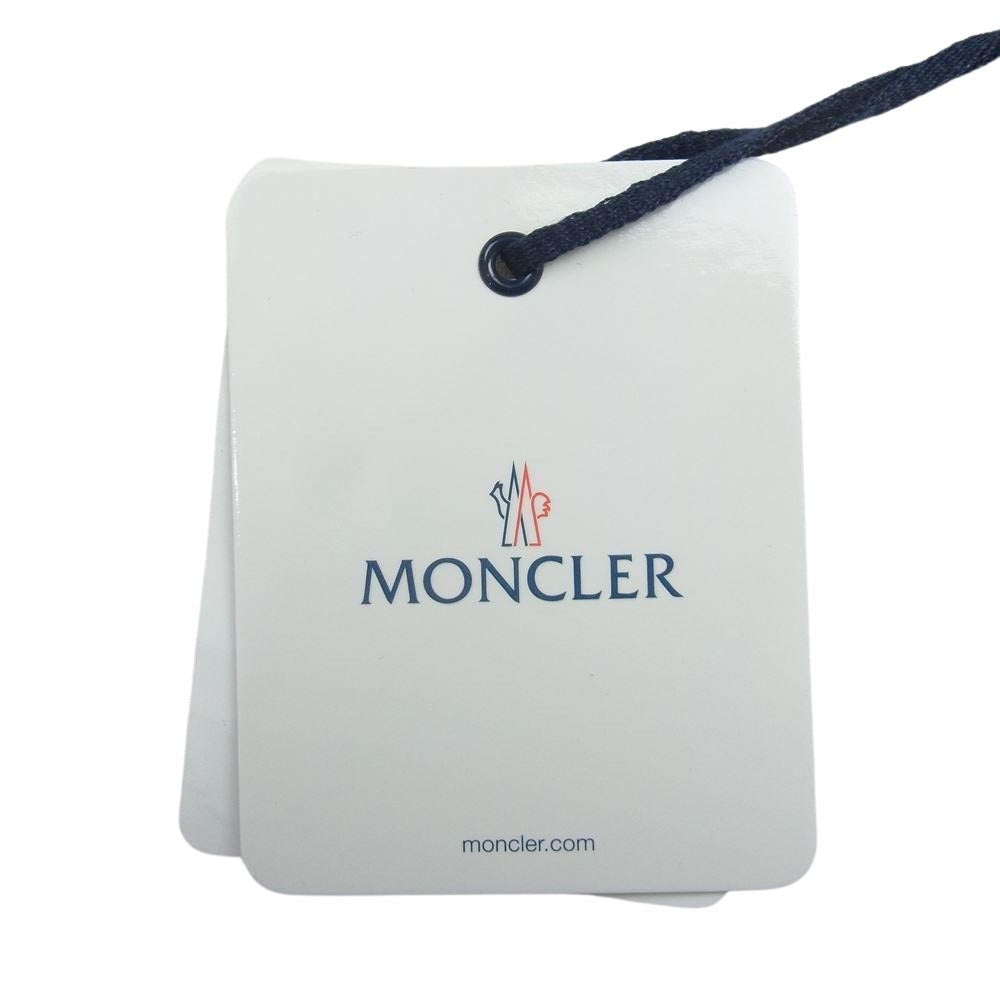 MONCLER モンクレール ロゴ バックル レザー ベルト ブラック系 44【美品】【中古】