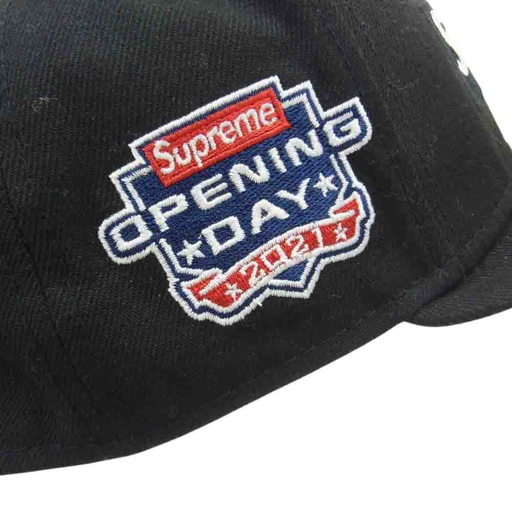 Supreme シュプリーム 21AW × NEW ERA ニューエラ OPENING DAY オープニングデイ 2021 No Comp Box Logo ボックスロゴ キャップ ブラック系 60.6cm【中古】