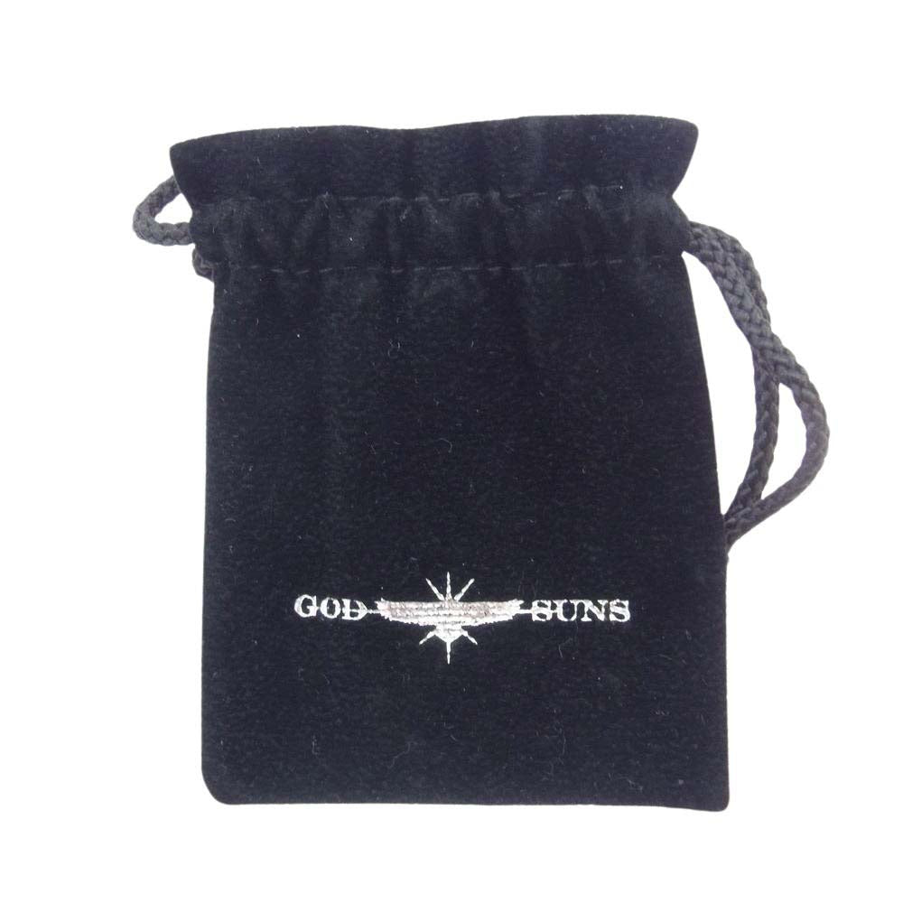 ゴッドサンズ ギャランティ付属 平打ちリング 金縄 アフガナイト 3mm SV925 K18YG シルバー系 14.5号 【中古】