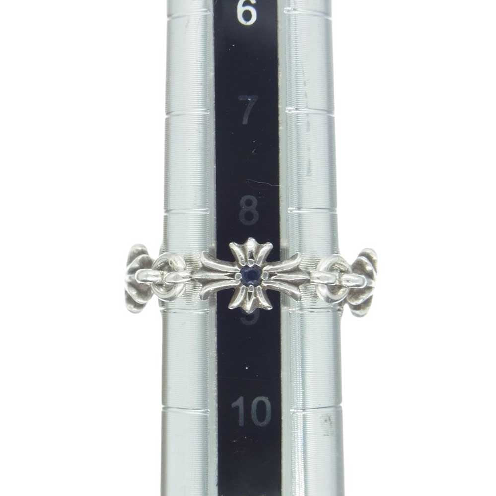 CHROME HEARTS クロムハーツ(原本無) RING TNY E CH PLS SAP タイニーE CHプラス サファイア リング シルバー系 9号【中古】