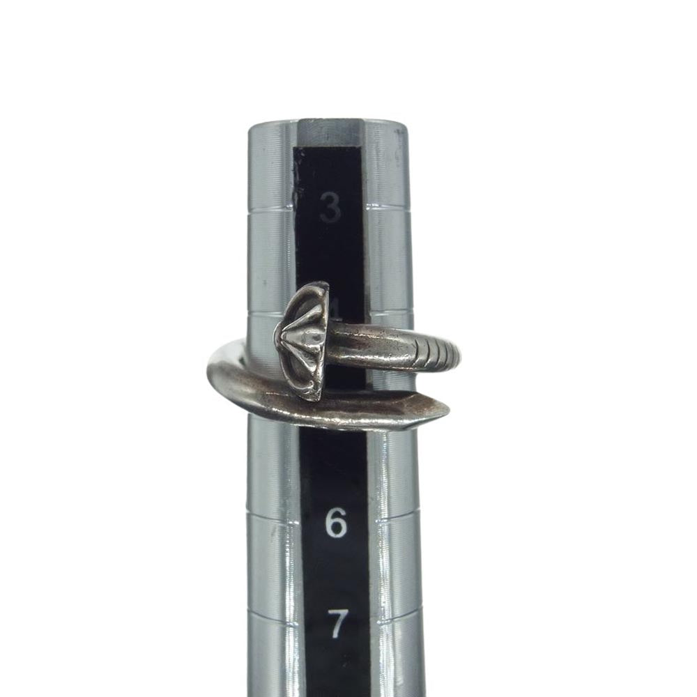 CHROME HEARTS クロムハーツ(原本無) NAIL CRSBALL クロスボール ネイルリング シルバー系 5号【中古】