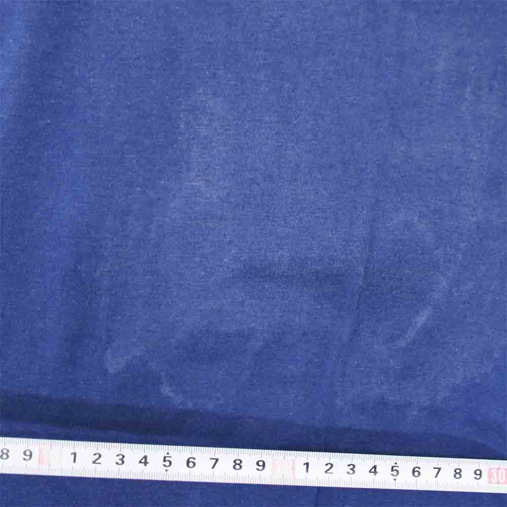 ヘインズ 80s USA製 青タグ Fifty-Fifty プリント Tシャツ ネイビー ブルー系 M【中古】
