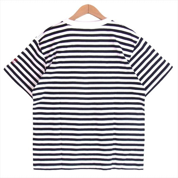 エフアールティー 半袖 プリント ボーダー Tシャツ 黒×白 黒×白 L【新古品】【未使用】【中古】