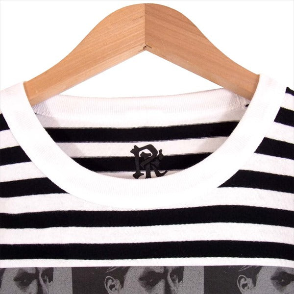 エフアールティー 半袖 プリント ボーダー Tシャツ 黒×白 黒×白 L【新古品】【未使用】【中古】