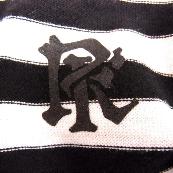 エフアールティー 半袖 プリント ボーダー Tシャツ 黒×白 黒×白 L【新古品】【未使用】【中古】