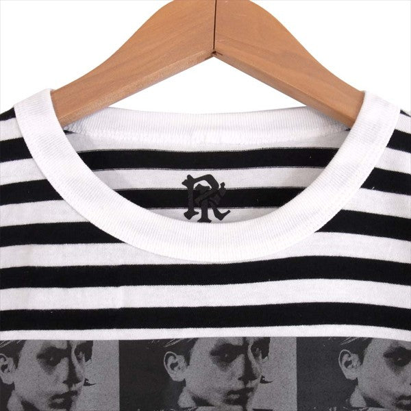 エフアールティー 半袖 プリント ボーダー Tシャツ 黒×白 黒×白 L【新古品】【未使用】【中古】