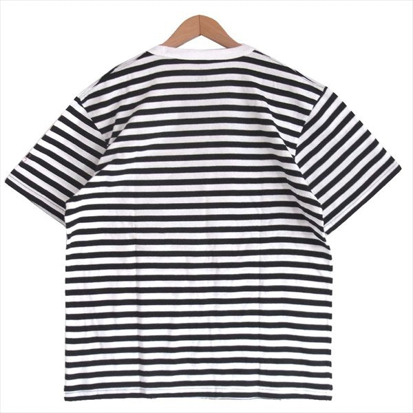 エフアールティー 半袖 プリント ボーダー Tシャツ 黒×白 黒×白 L【新古品】【未使用】【中古】