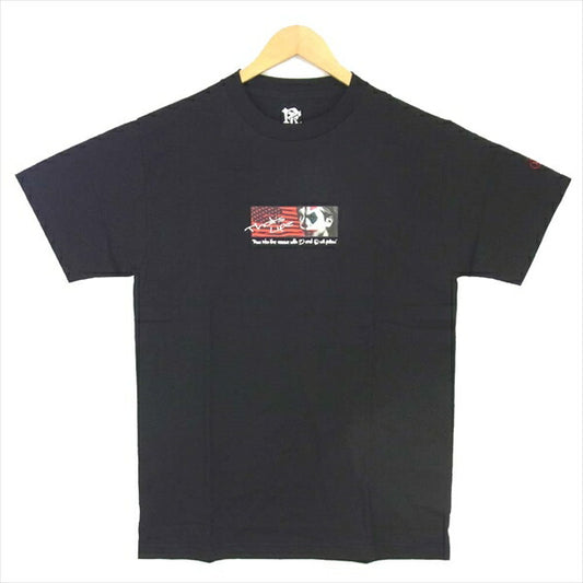 エフアールティー 半袖 プリント Tシャツ ブラック系 ブラック系 M【新古品】【未使用】【中古】