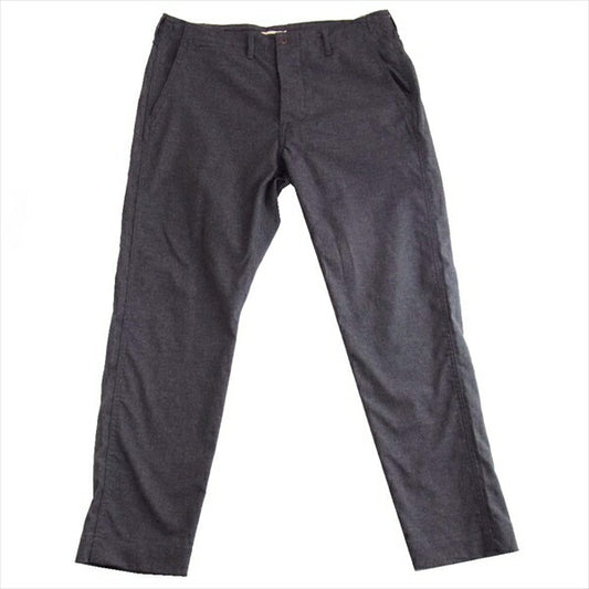 5ポケット メンズ 無地 ポリエステル 10分丈 パンツ チャコール系 36【中古】
