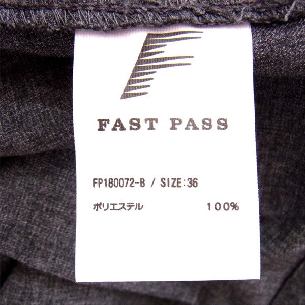 5ポケット メンズ 無地 ポリエステル 10分丈 パンツ チャコール系 36【中古】