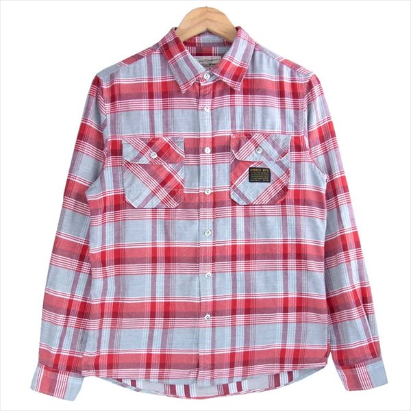 AVIREX アヴィレックス 6155096 チェック 刺繍 長袖シャツ マルチカラー系 M【中古】